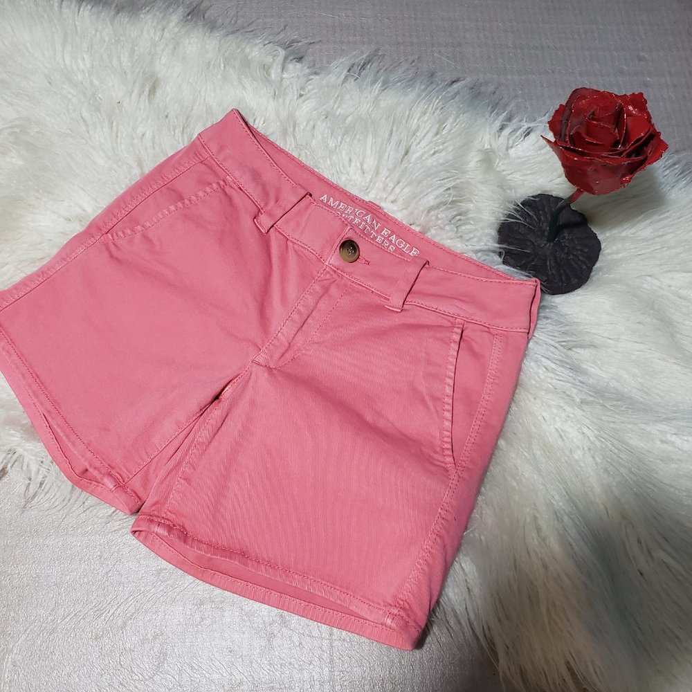 American Eagle Super Stretch pink shorts Size 2
